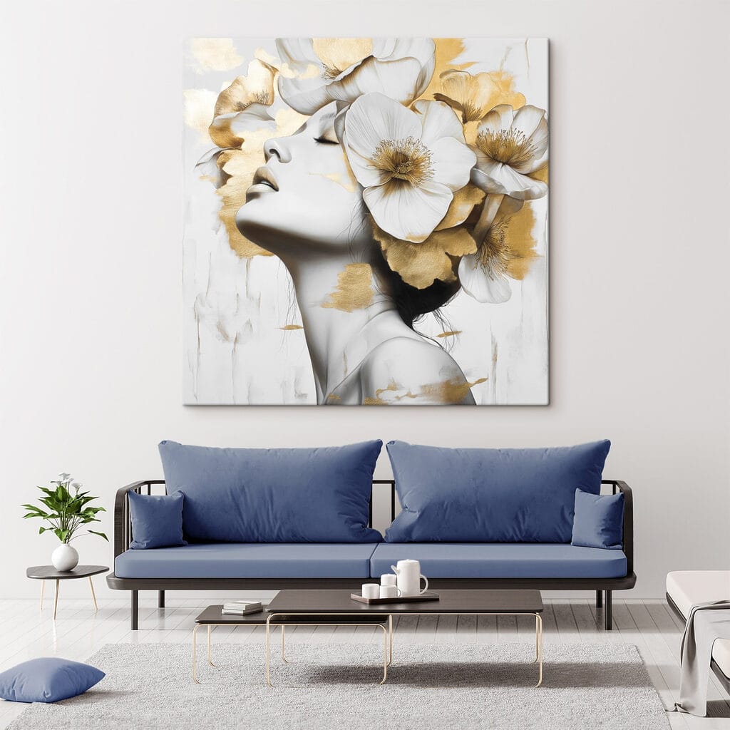 Woman with flowers in her hair Woman with flowers in her hair