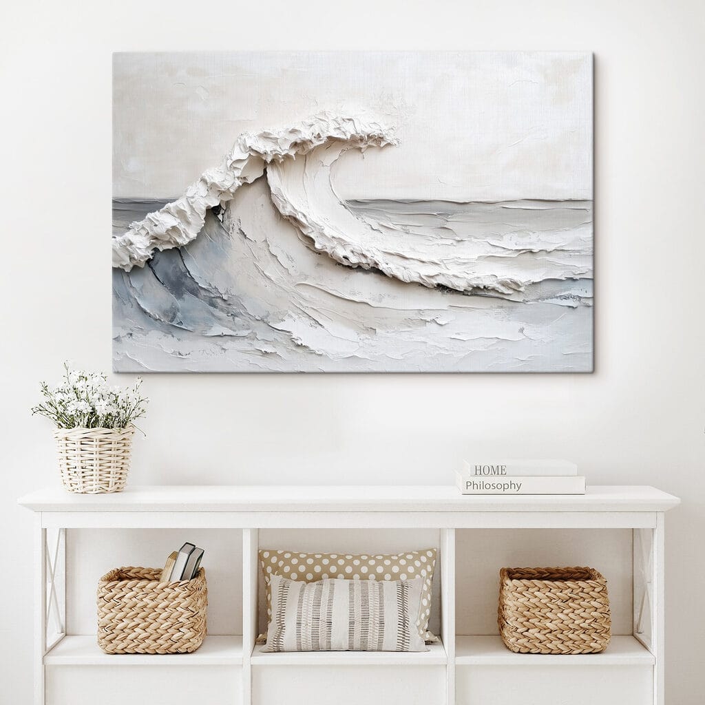 White wave on a white surface White wave on a white surface