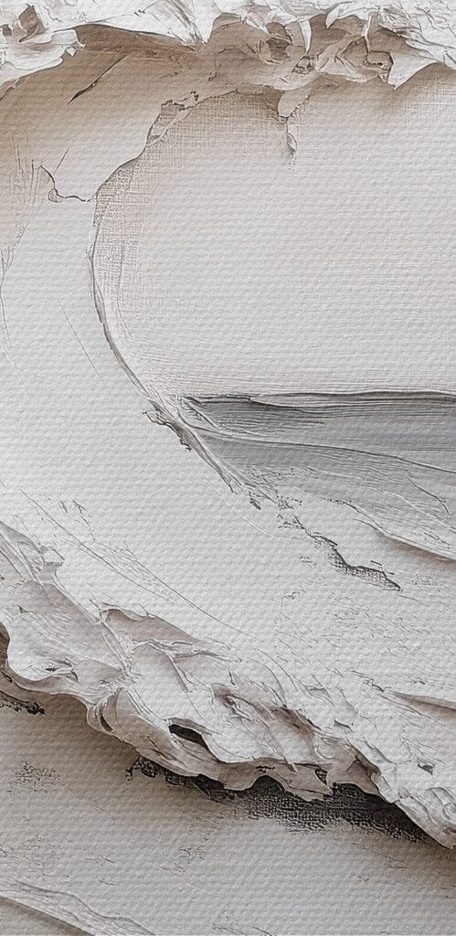 White wave on a white surface White wave on a white surface