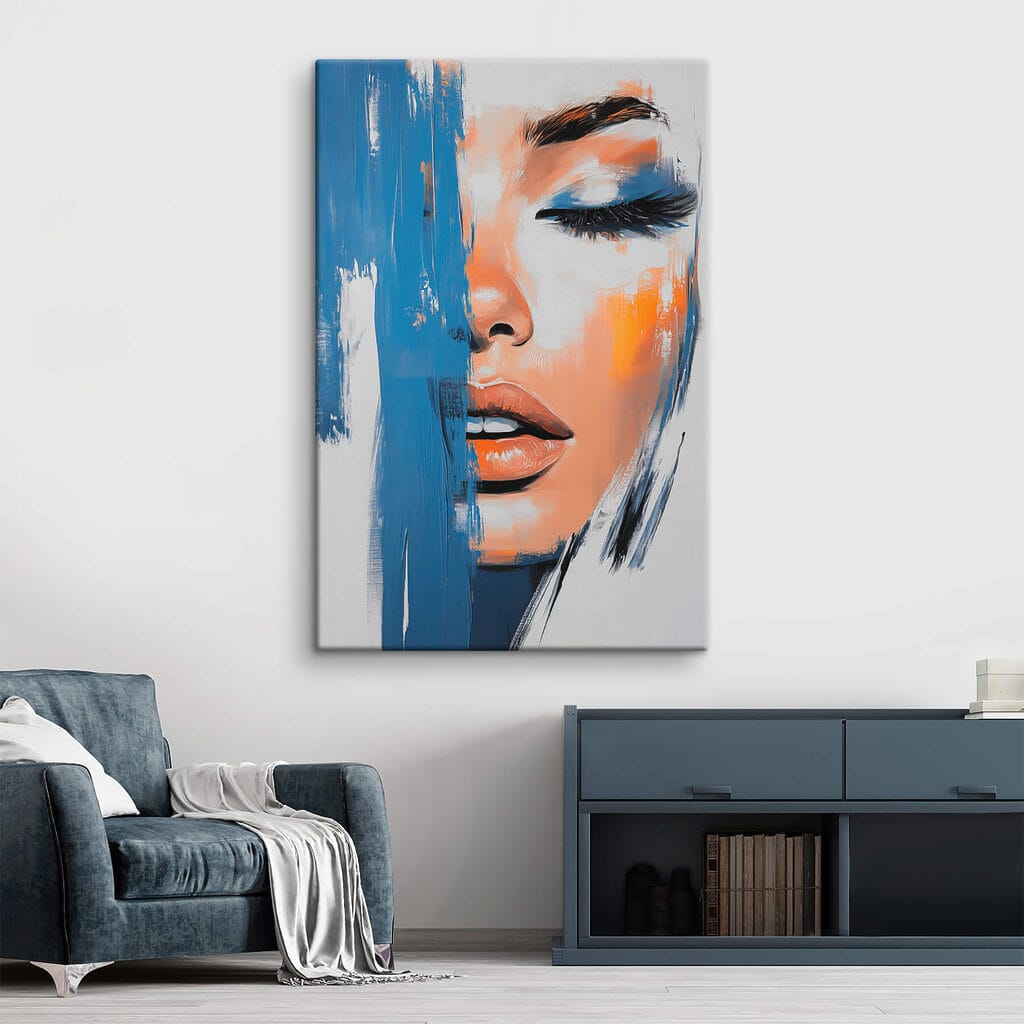 Painting of a woman's face