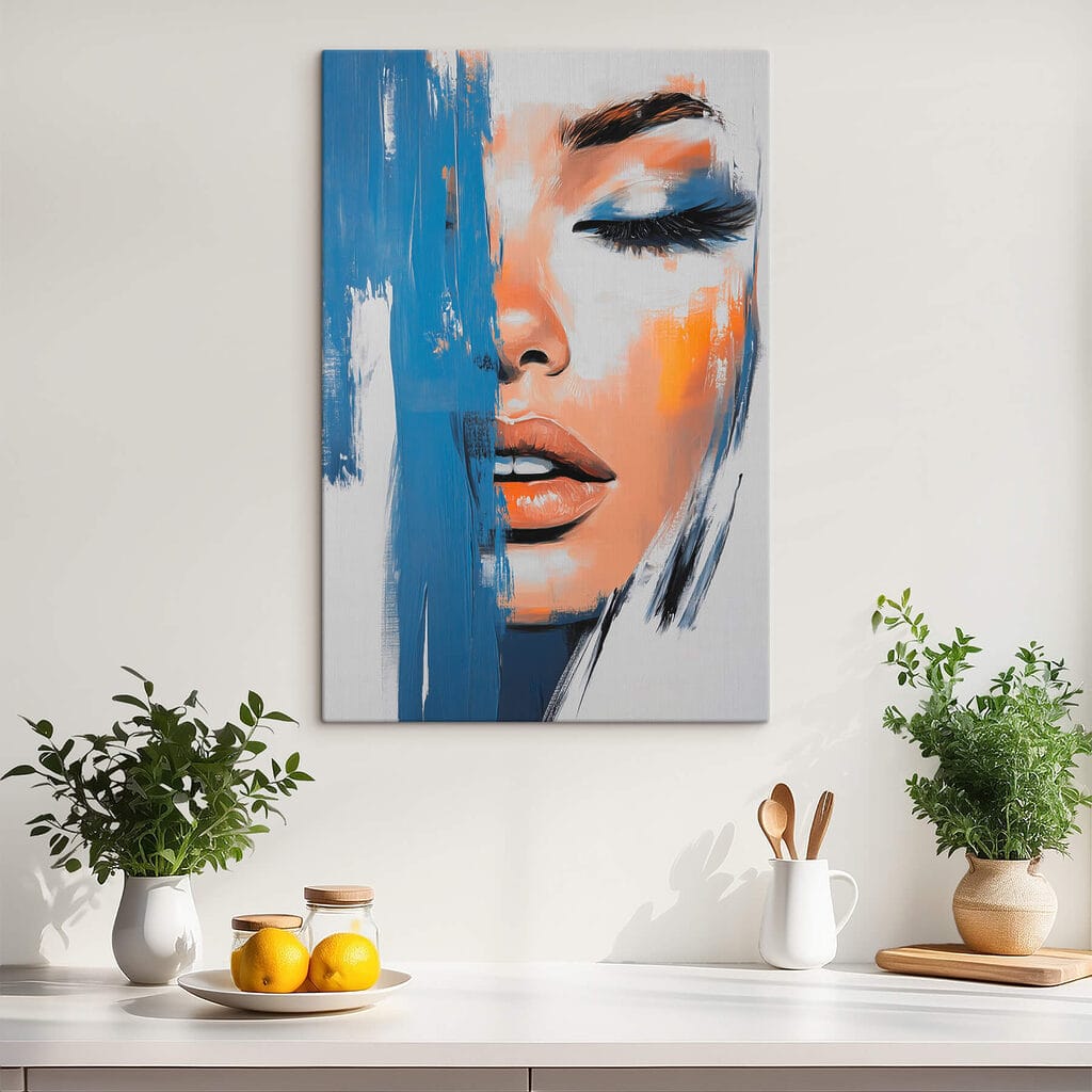 Painting of a woman's face