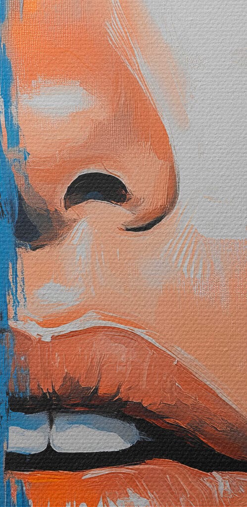 Painting of a woman's face