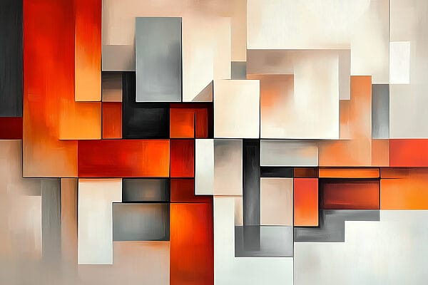 Colorful art piece of squares