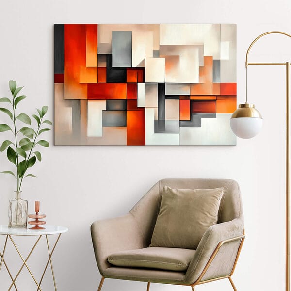 Colorful art piece of squares