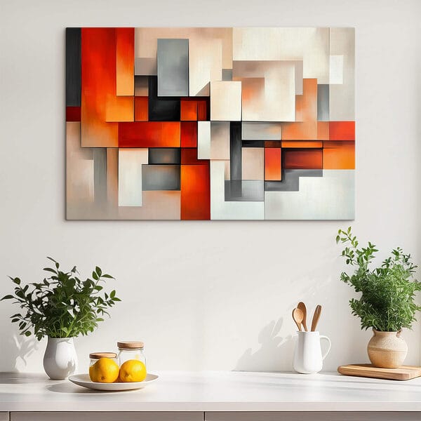 Colorful art piece of squares