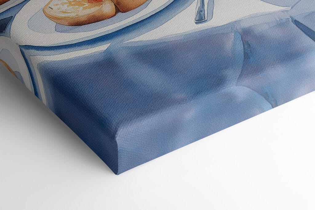 Table with food on it and drinks on it