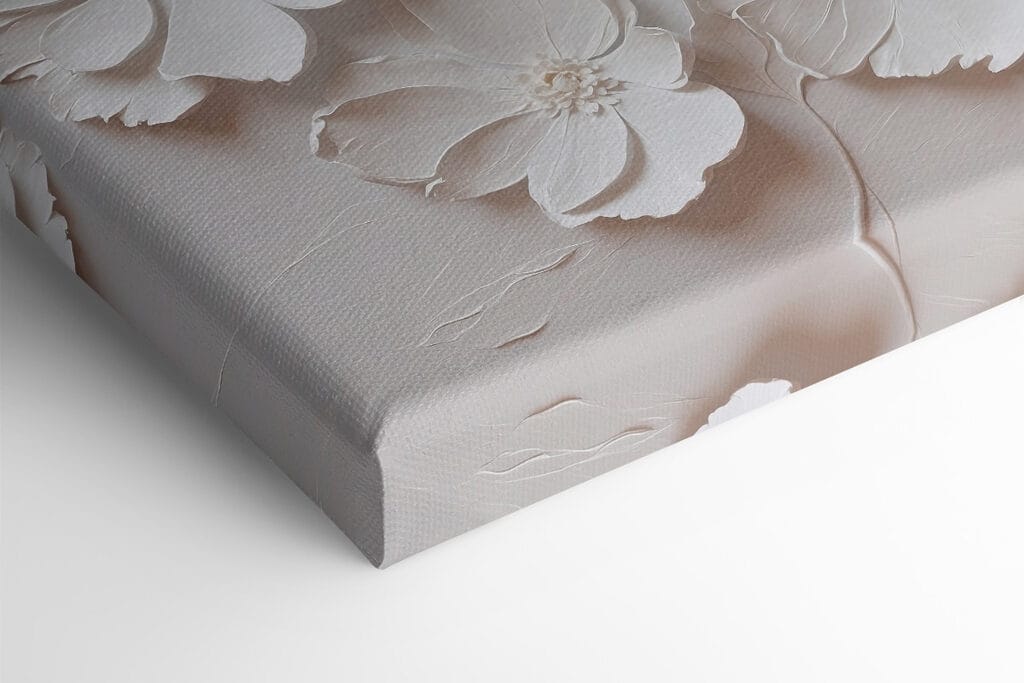 White flower on a white surface White flower on a white surface