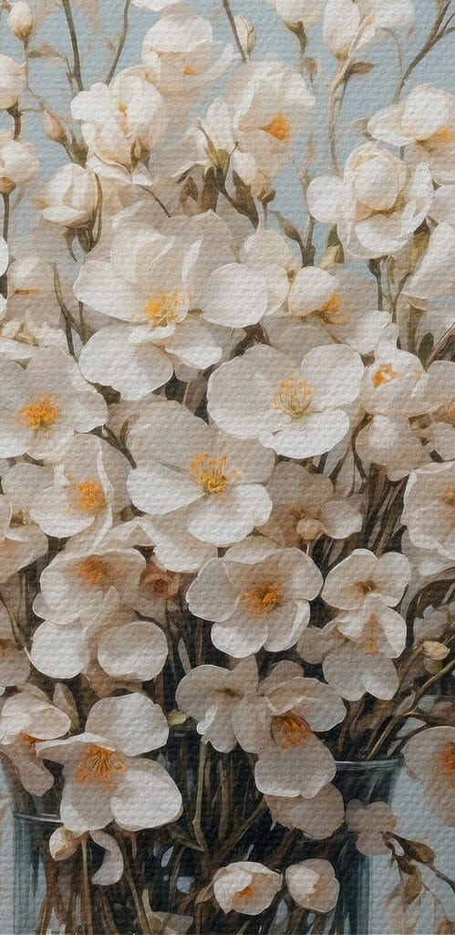 Vase of white flowers Vase of white flowers
