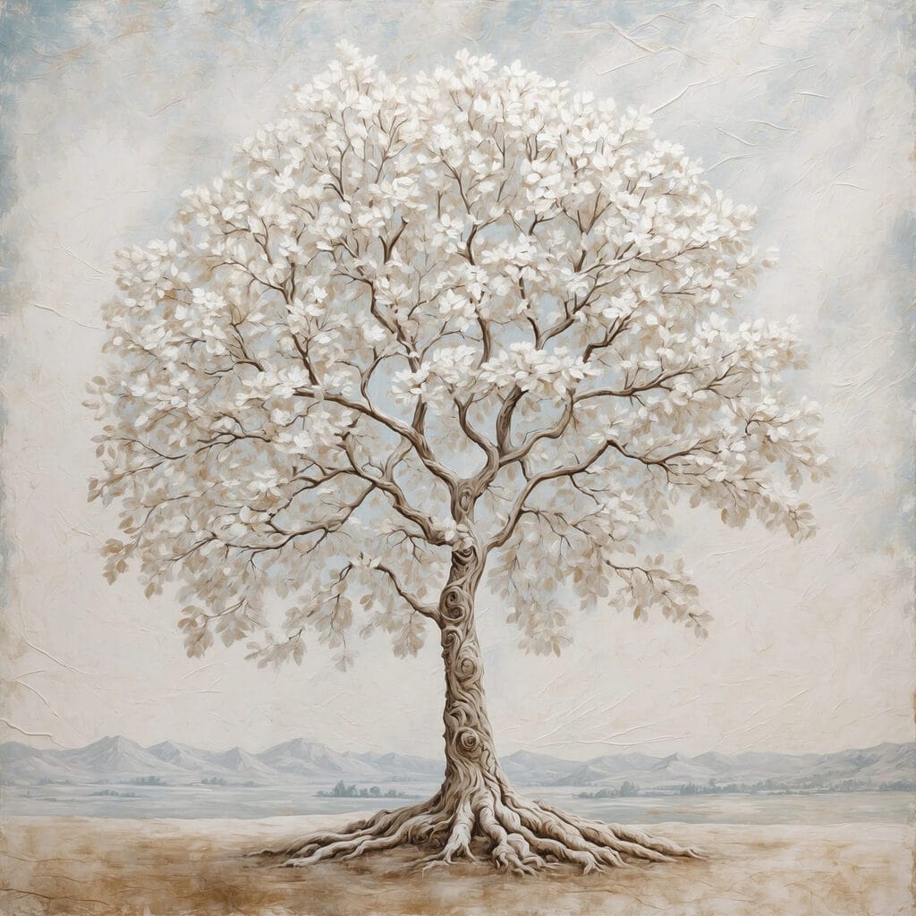 Tree with white flowers