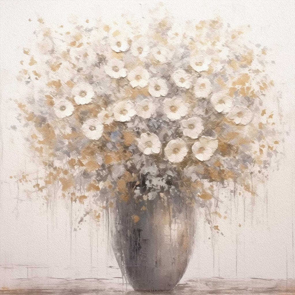 Painting of flowers in a vase Painting of flowers in a vase
