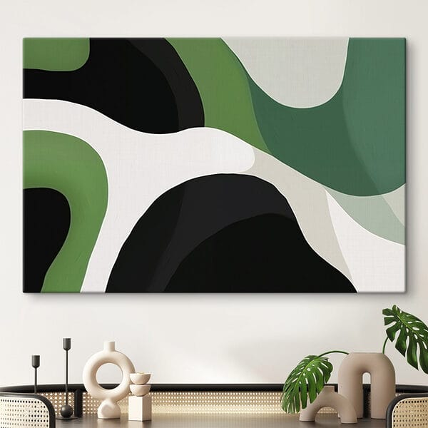 Green and white background