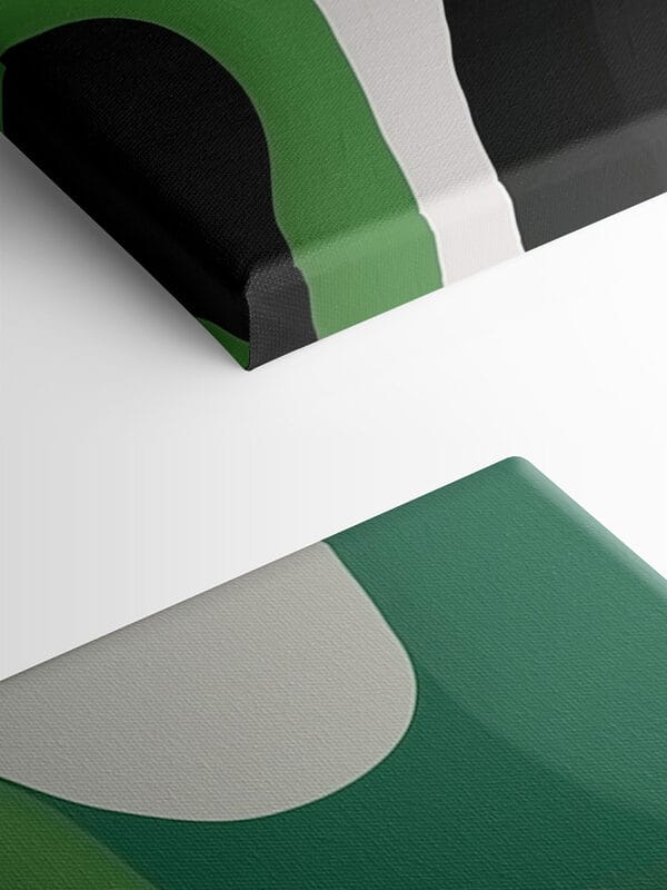 Green and white background