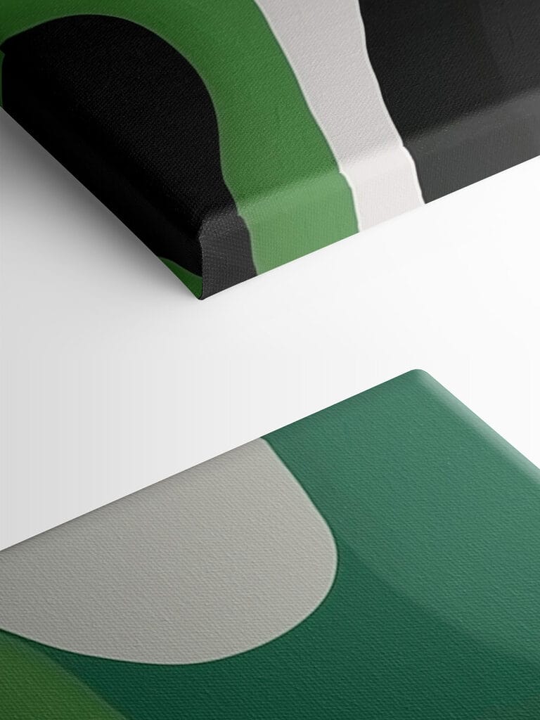 Green and white background