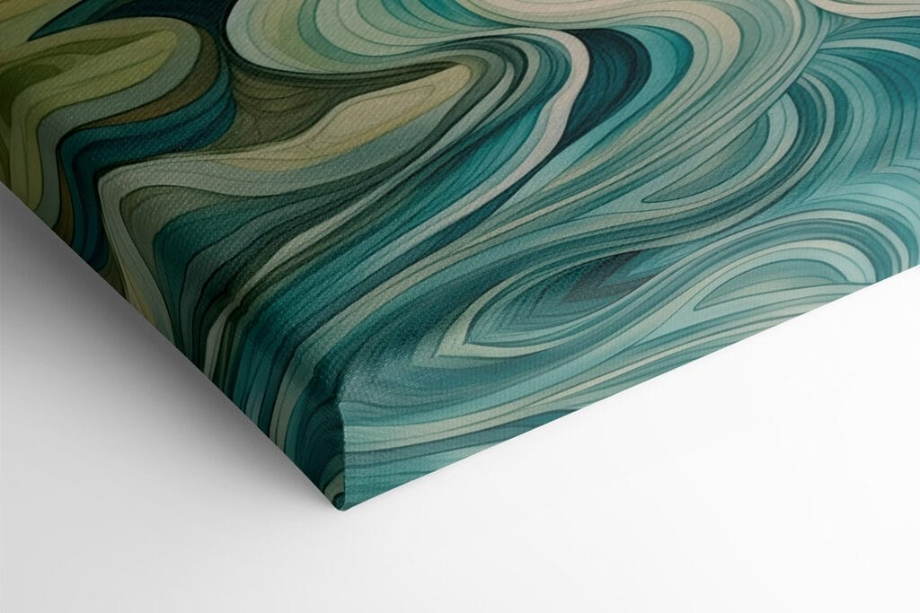 Painting of a river running through a valley