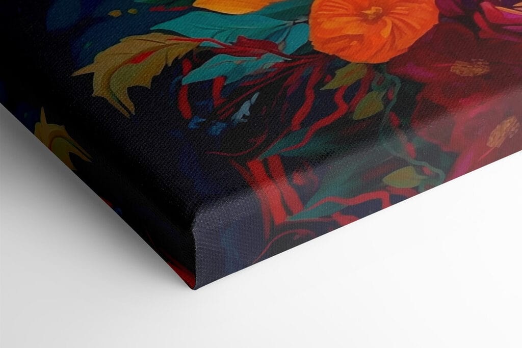 Painting of a woman with flowers in her hair