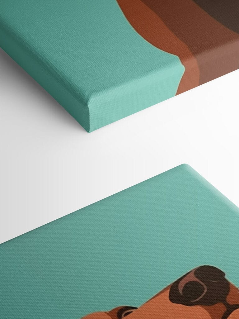 Dog with its head up