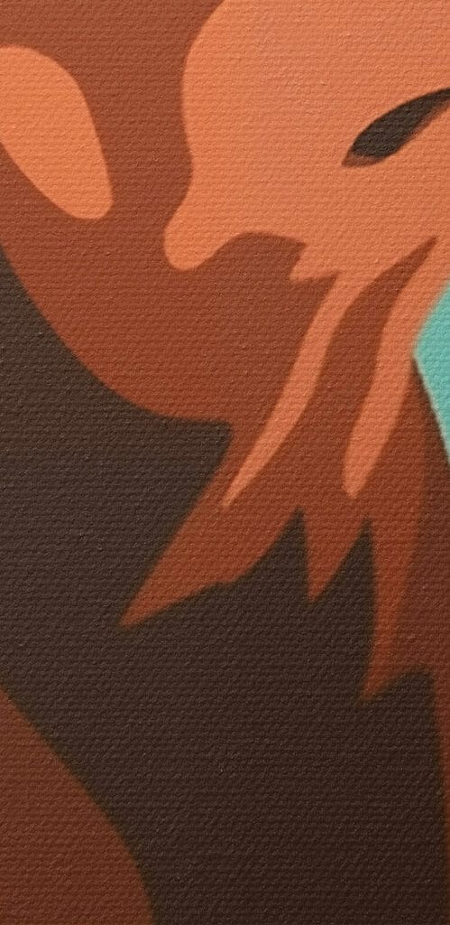 Dog with its head up