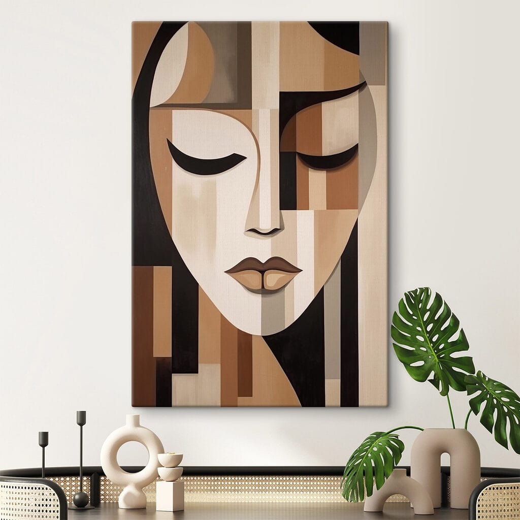 Painting of a woman's face
