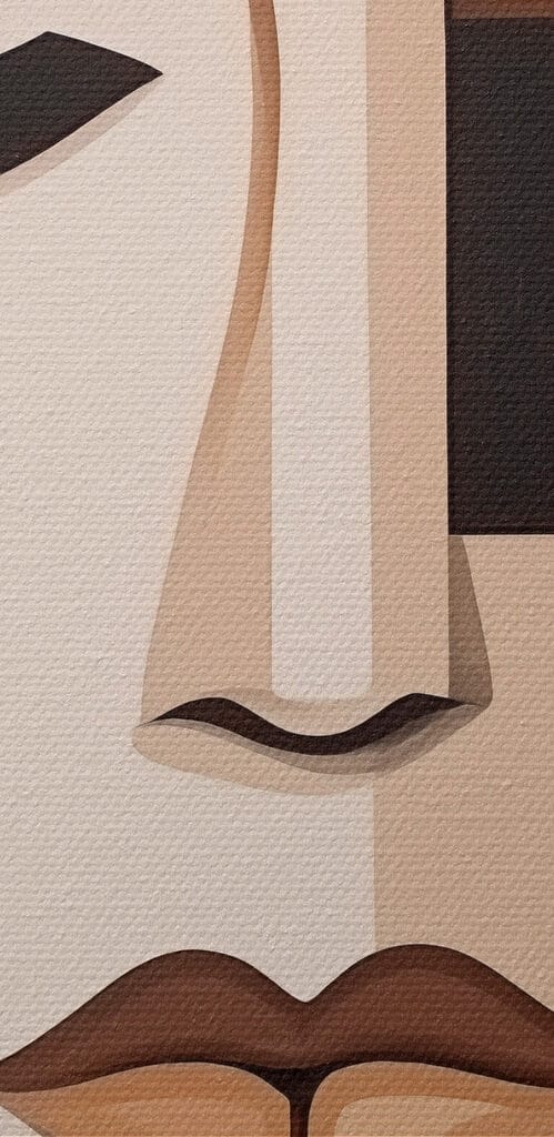 Painting of a woman's face