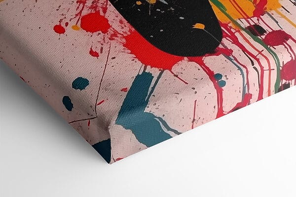 Video game controller with paint splatters