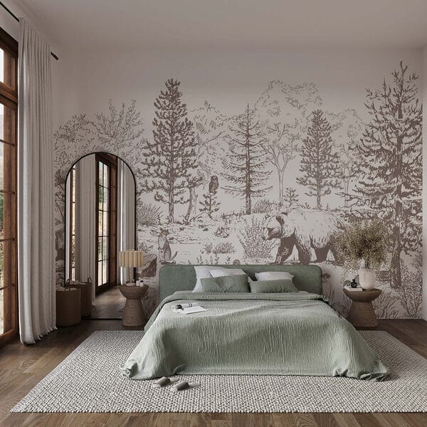 Fotótapéta Fotótapéta Medve sétál az erdőben (Cikkszám: w02929)