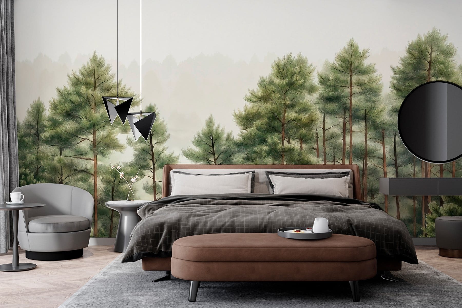 Group of trees in a forest Group of trees in a forest