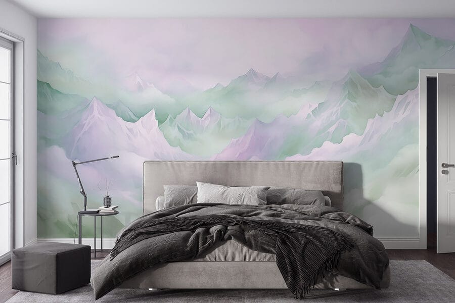 Mountain range with clouds Mountain range with clouds