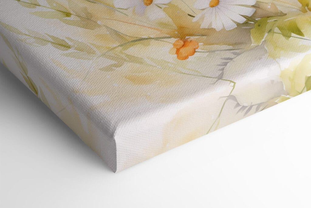 Butterfly flying over a yellow and white flowers