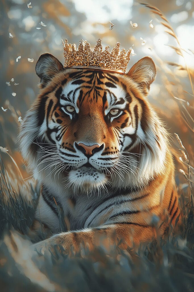 Tiger with a crown Tiger with a crown