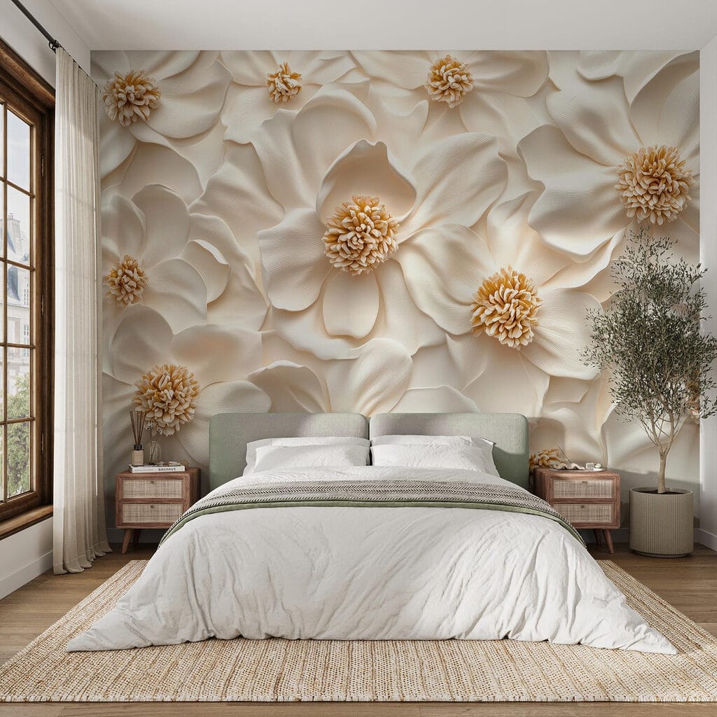 Group of white flowers Group of white flowers