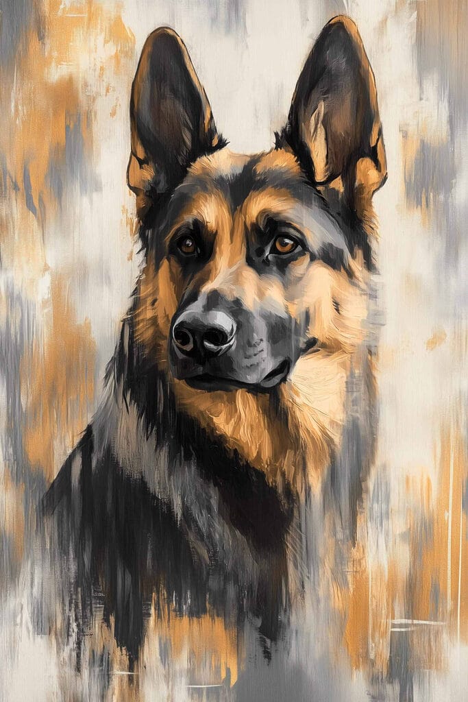Painting of a dog