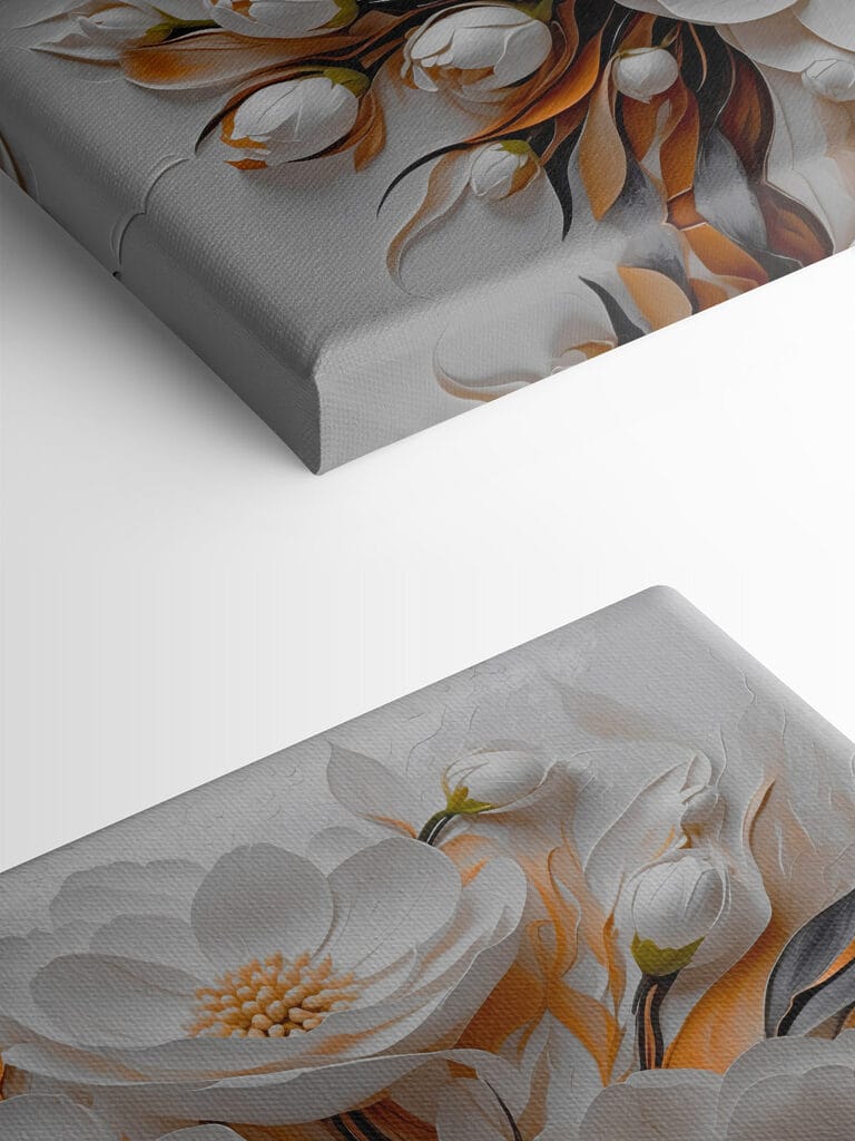 White flowers and leaves White flowers and leaves