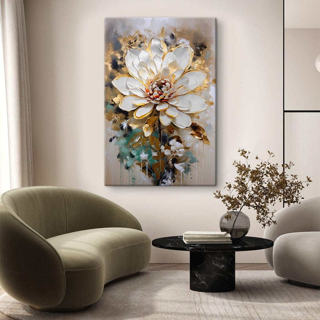 Painting of a white flower