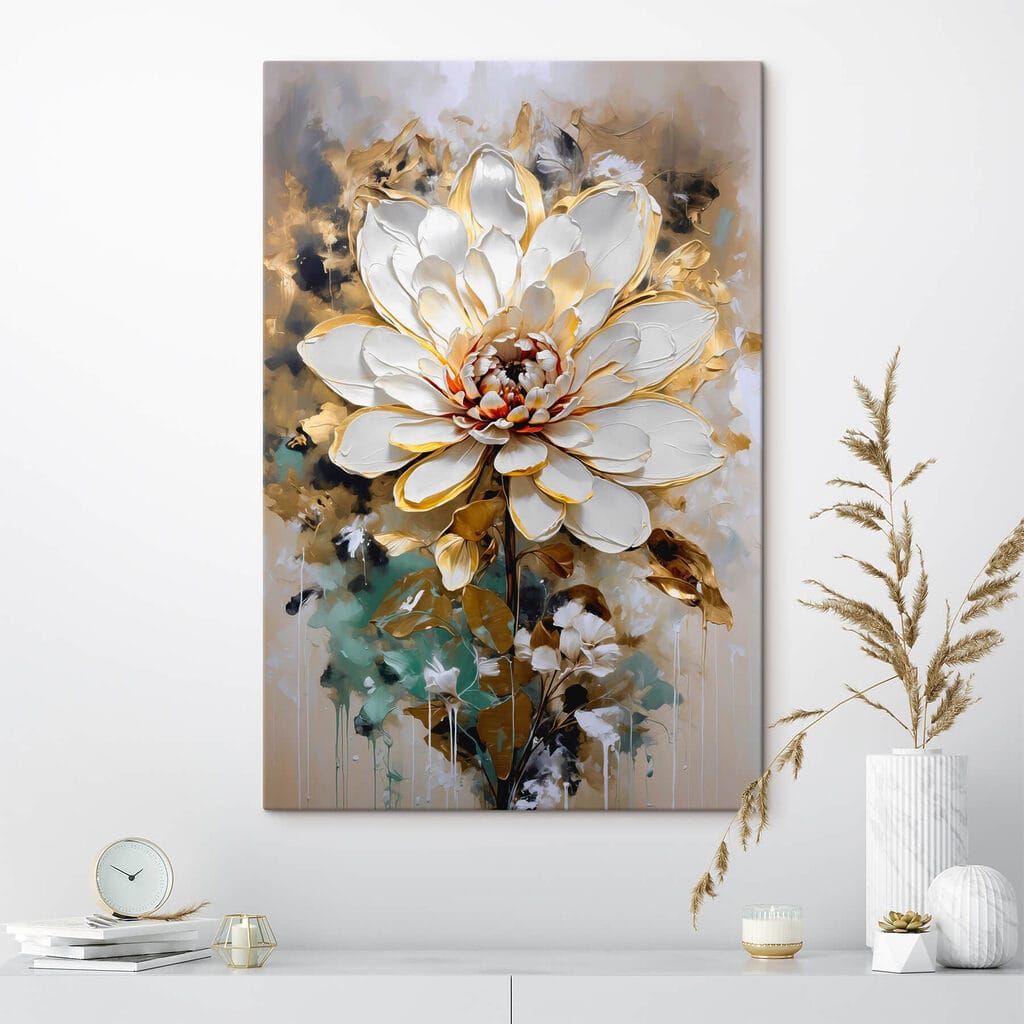 Painting of a white flower