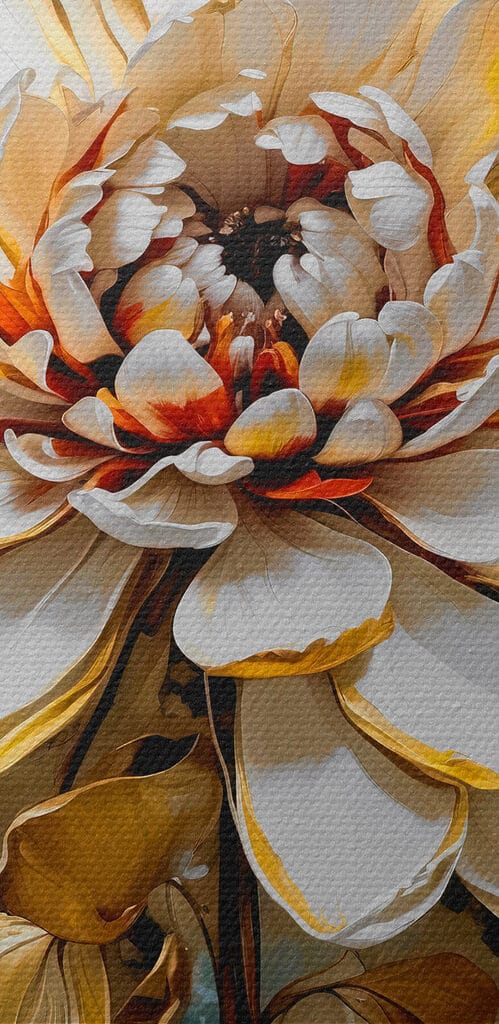 Painting of a white flower