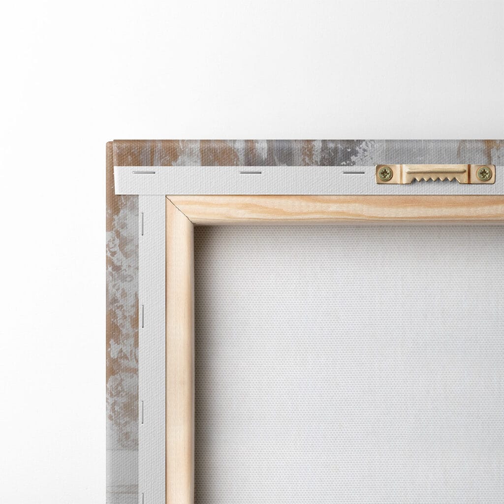 Painting of a white and brown wall