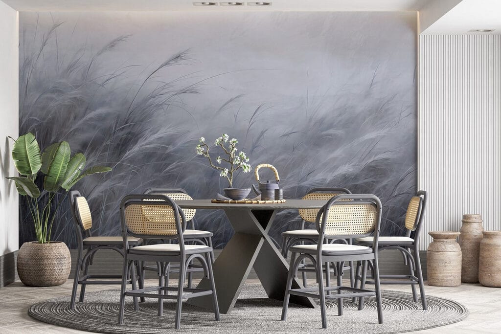 Soft whispers of blue-gray grass Soft whispers of blue-gray grass