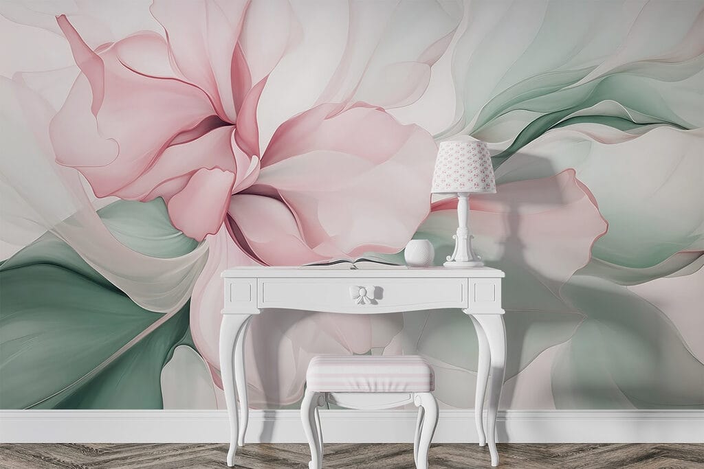 Delicate pastel floral abstraction