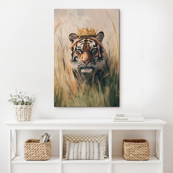 Vászonképek Vászonképek Tigris koronával (Cikkszám: s42783)