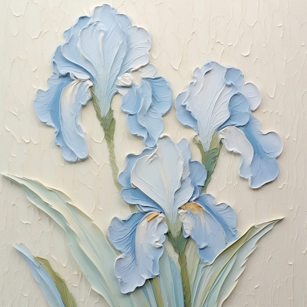 Painting of flowers on a wall