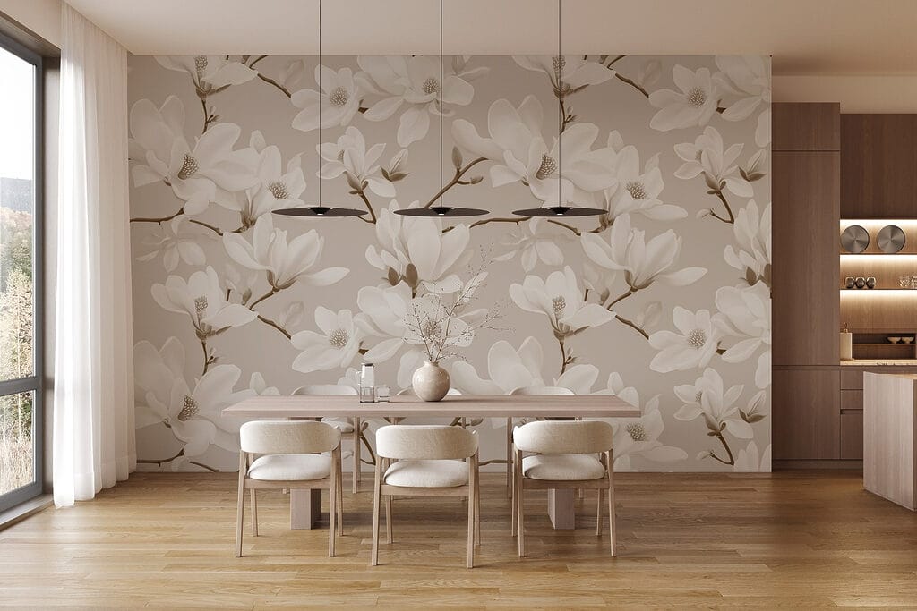 Pattern of white flowers