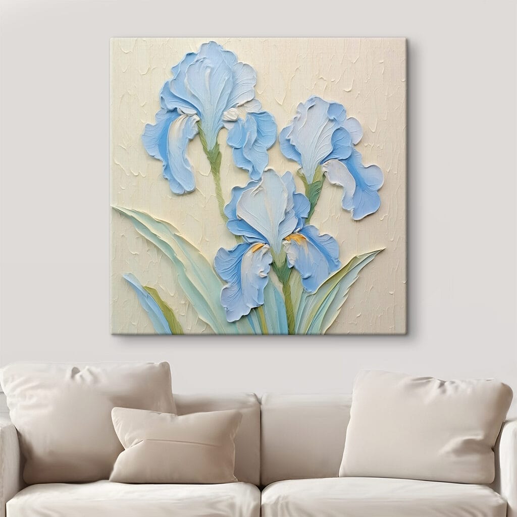 Painting of flowers on a wall