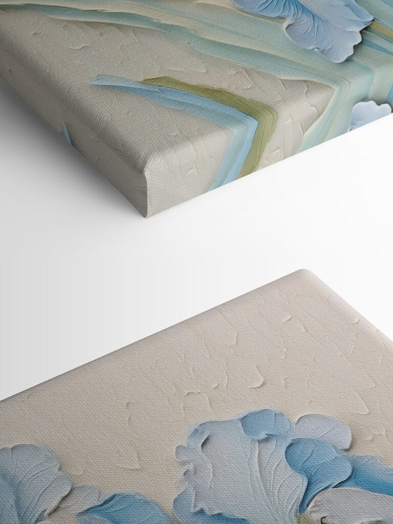 Painting of flowers on a wall