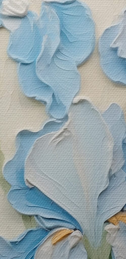 Painting of flowers on a wall