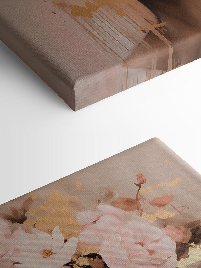 Painting of a woman with flowers on her head