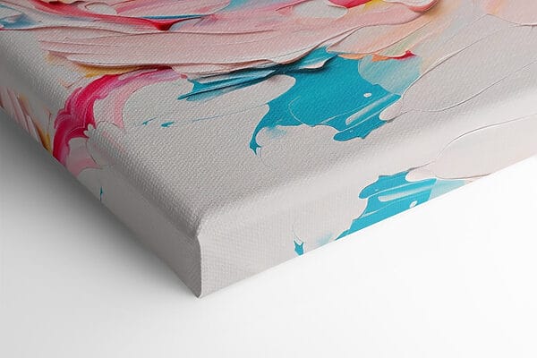 Colorful paint swirls on a white surface