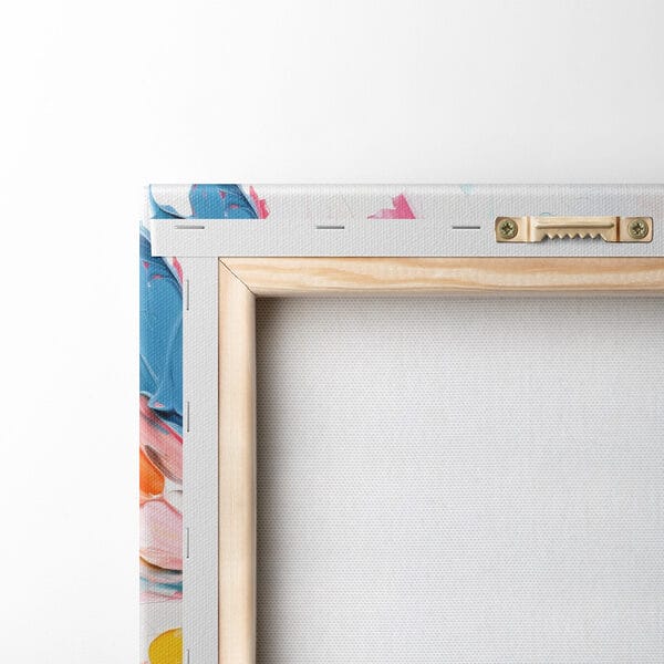 Colorful paint swirls on a white surface