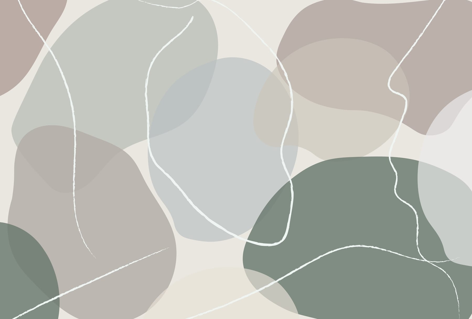 Soft shapes in muted tones