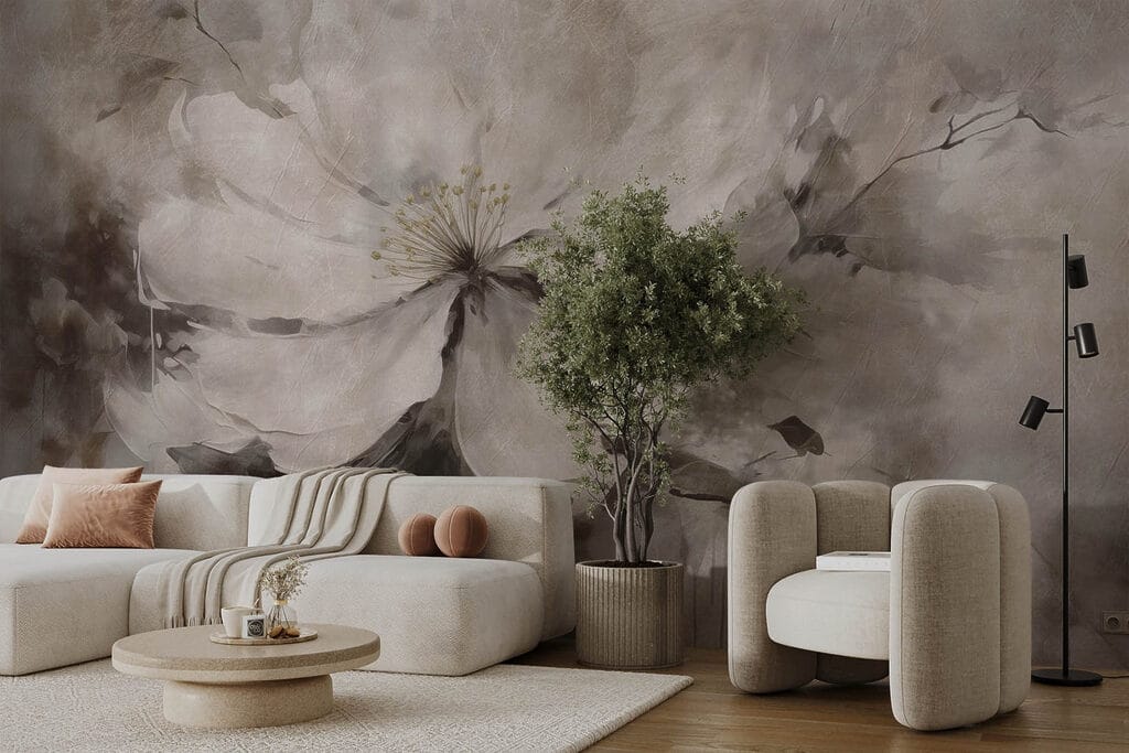 Painting of a white flower Painting of a white flower