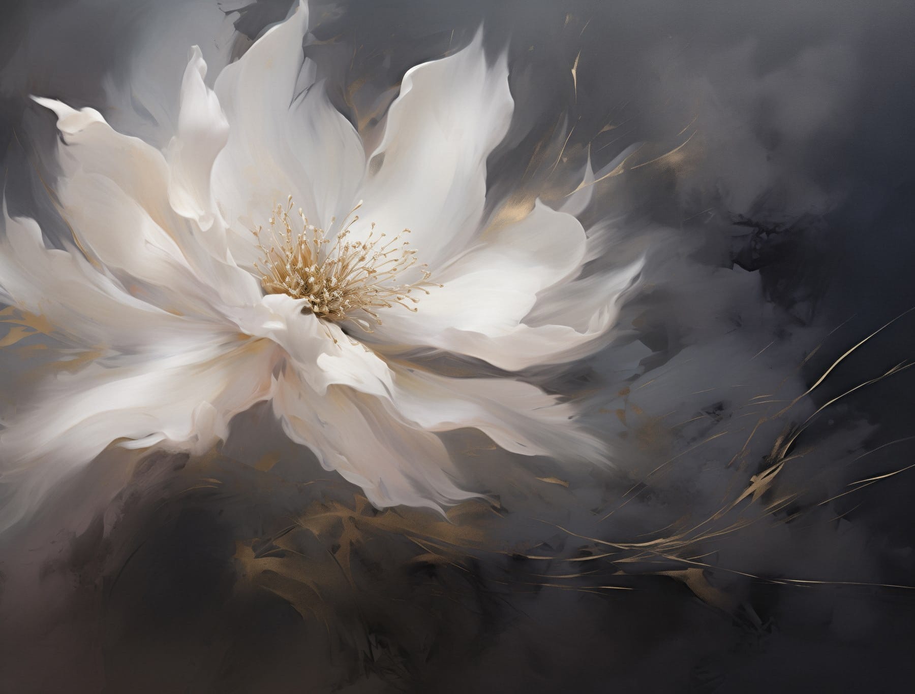 Delicate flower against a dark background Delicate flower against a dark background